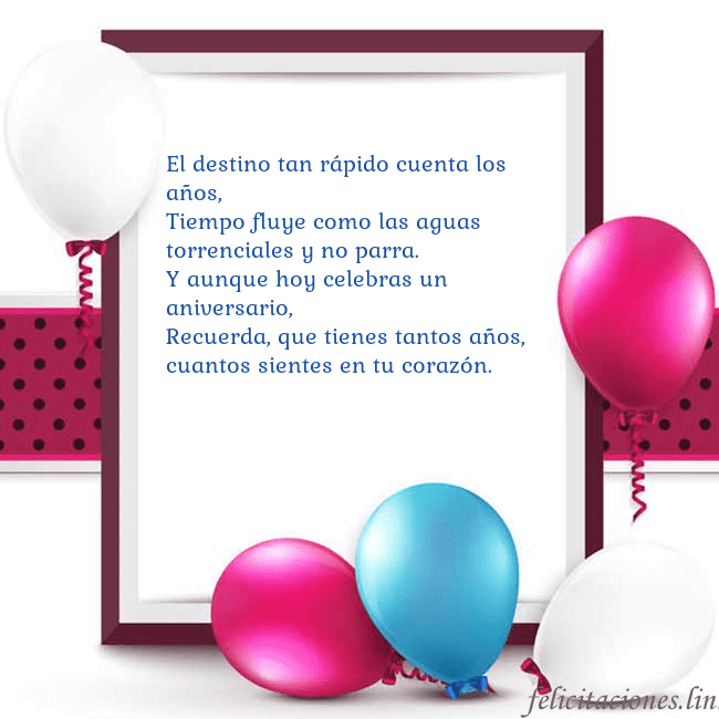 Tarjeta con globos