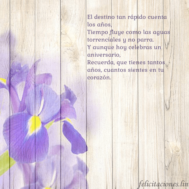 Tarjeta de cumpleaños con lirios