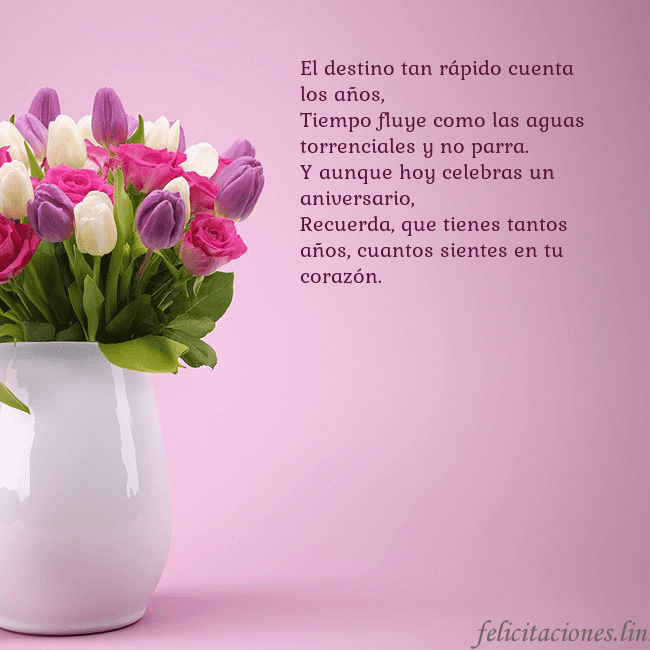 Tarjeta de cumpleaños con tulipanes en un jarrón El destino tan rápido cuenta los años,
Tiempo flu Tarjeta de cumpleaños con tulipanes en un jarrón