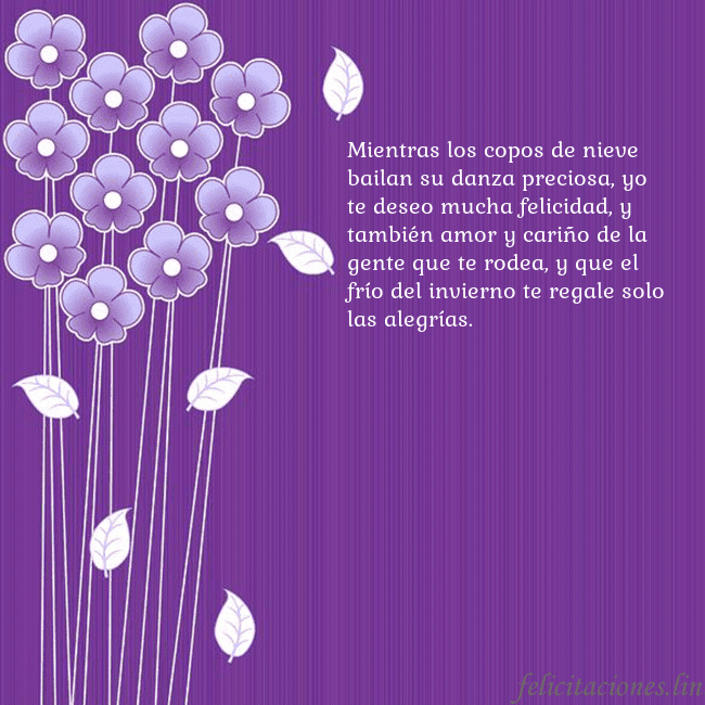 Tarjeta con flores violetas