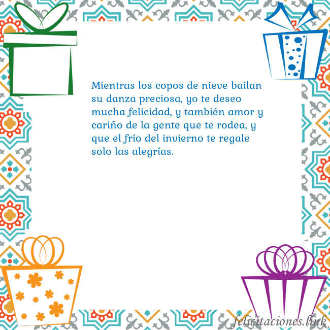 Tarjeta con regalos Mientras los copos de nieve bailan su danza precio Tarjeta con regalos