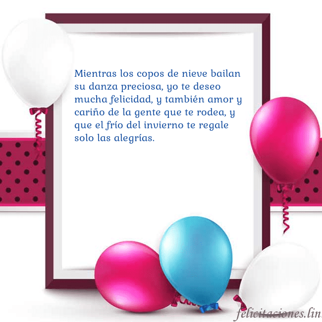 Tarjeta con globos Mientras los copos de nieve bailan su danza precio Tarjeta con globos