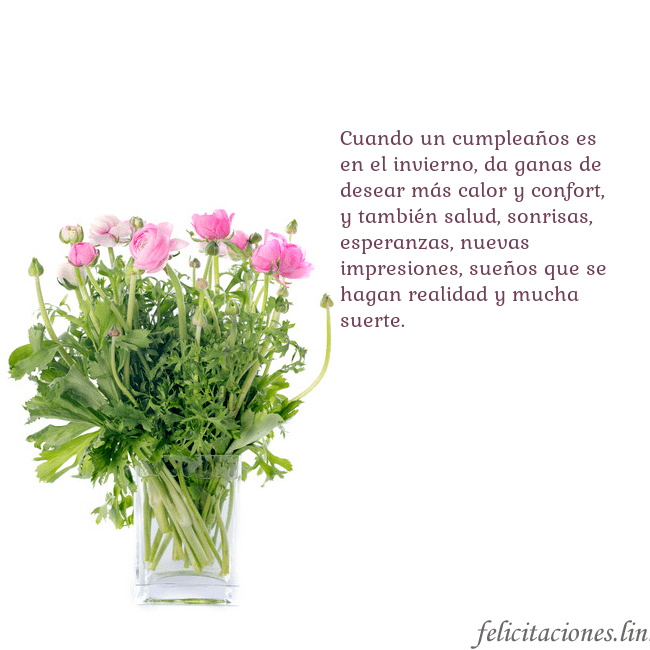 Tarjeta con flores en un jarrón