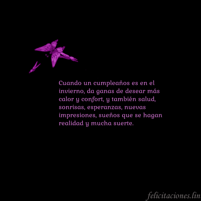 Tarjeta de cumpleaños con mariposas volando