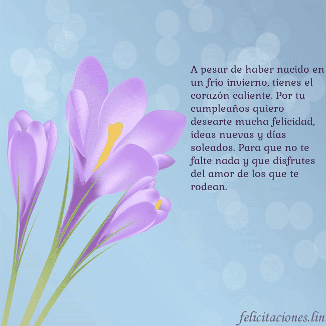 Tarjeta con crocus A pesar de haber nacido en un frío invierno, tiene Tarjeta con crocus