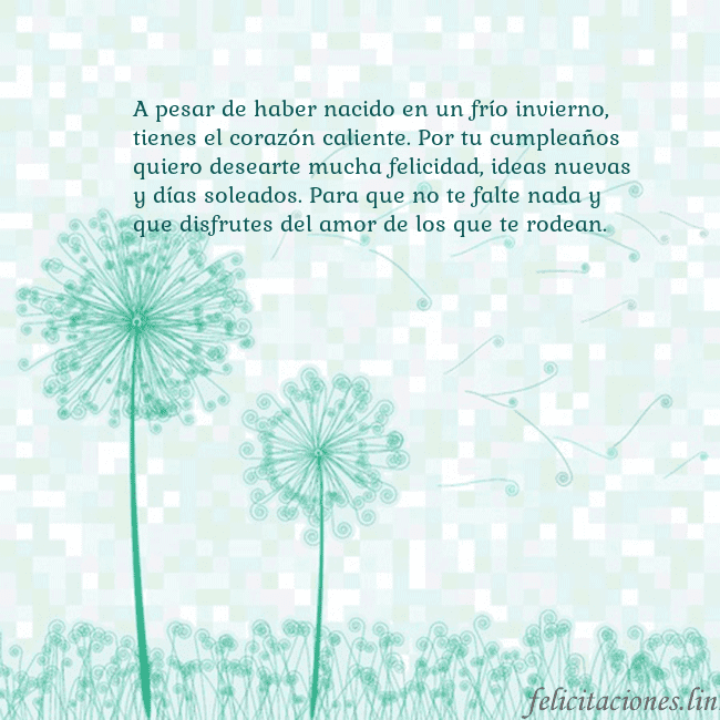 Tarjeta con dientes de león