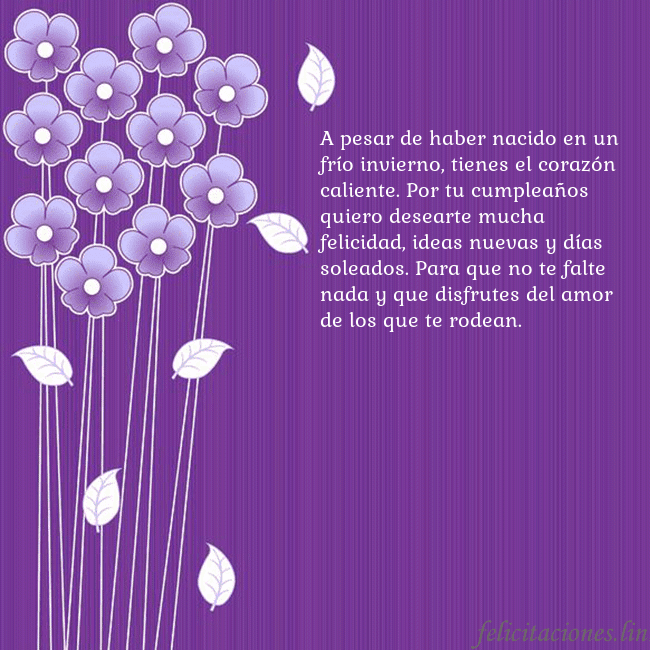 Tarjeta con flores violetas