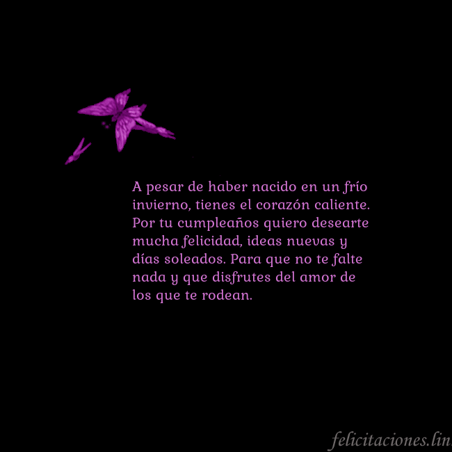 Tarjeta de cumpleaños con mariposas volando