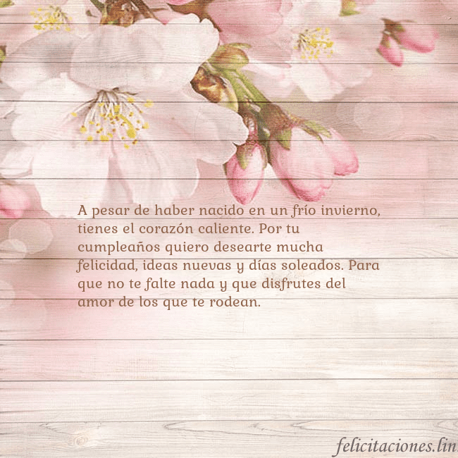 Tarjeta de cumpleaños con flores de manzana