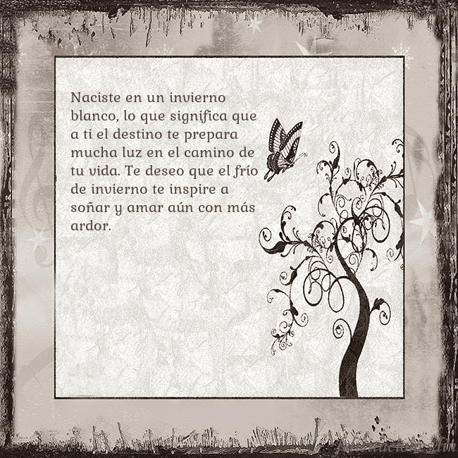 Tarjeta de cumpleaños nostálgica Naciste en un invierno blanco, lo que significa qu Tarjeta de cumpleaños nostálgica