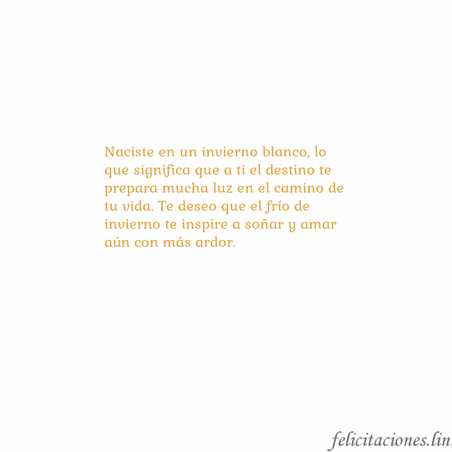 Gif animado corazón dorado Naciste en un invierno blanco, lo que significa qu Gif animado corazón dorado