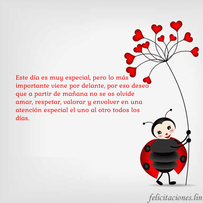 Tarjeta con mariquita Este día es muy especial, pero lo más importante v Tarjeta con mariquita