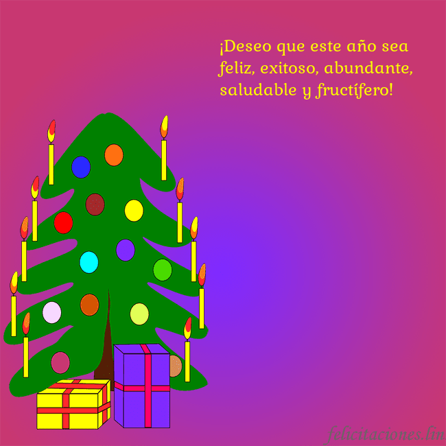 Tarjeta de felicitación brillante con un árbol de Navidad pintado