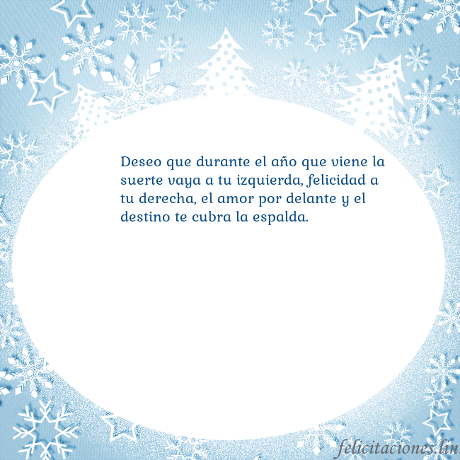 Tarjeta con abetos y copos de nieve