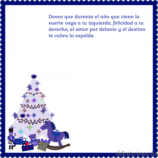 Tarjeta de felicitación con un árbol de Navidad y El Cascanueces