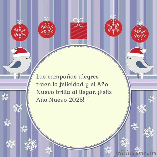 Tarjeta con pájaros navideños