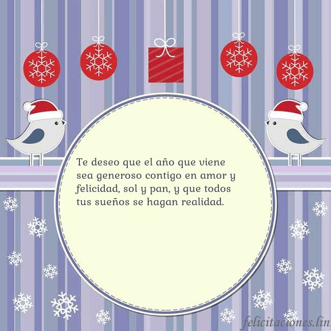 Tarjeta con pájaros navideños