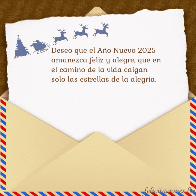 Tarjeta con sobre y ciervo