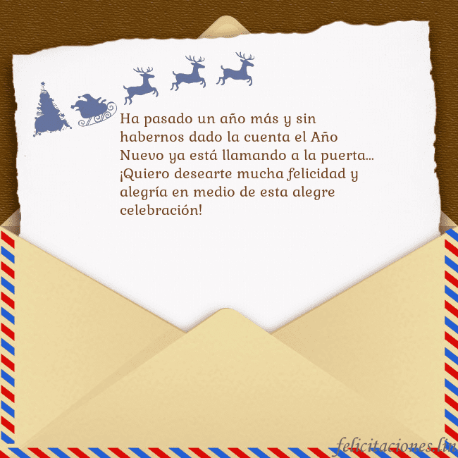 Tarjeta con sobre y ciervo