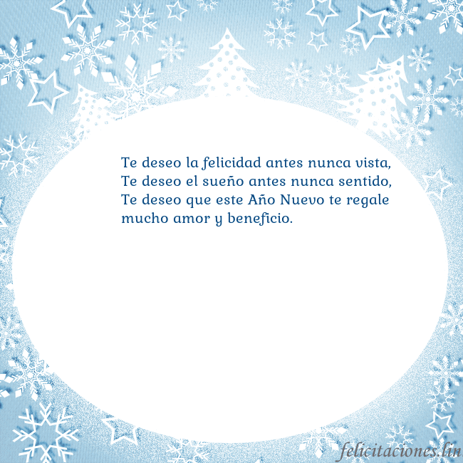 Tarjeta con abetos y copos de nieve