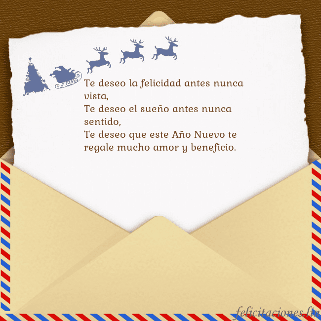 Tarjeta con sobre y ciervo