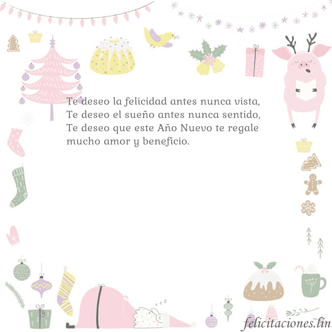 Tarjetas de Año Nuevo 2022 Te deseo la felicidad antes nunca vista,
Te deseo Tarjetas de Año Nuevo 2022