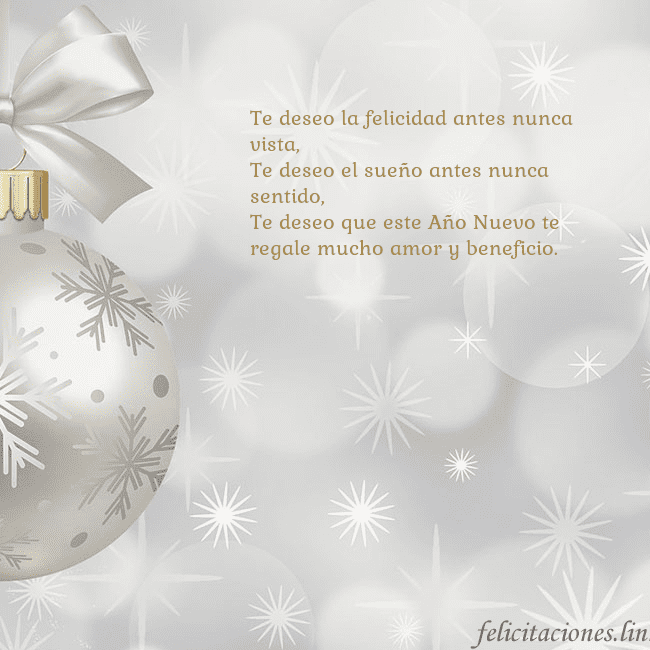 Tarjeta de felicitación con un árbol de Navidad plateado Te deseo la felicidad antes nunca vista,
Te deseo Tarjeta de felicitación con un árbol de Navidad plateado