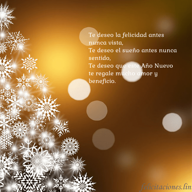 Tarjeta de felicitación con un árbol de Navidad hecho de copos de nieve Te deseo la felicidad antes nunca vista,
Te deseo Tarjeta de felicitación con un árbol de Navidad hecho de copos de nieve