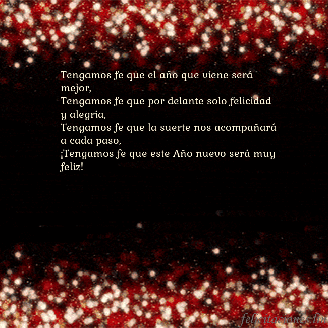 Postal animada intermitente negro-rojo Tengamos fe que el año que viene será mejor,
Tenga Postal animada intermitente negro-rojo