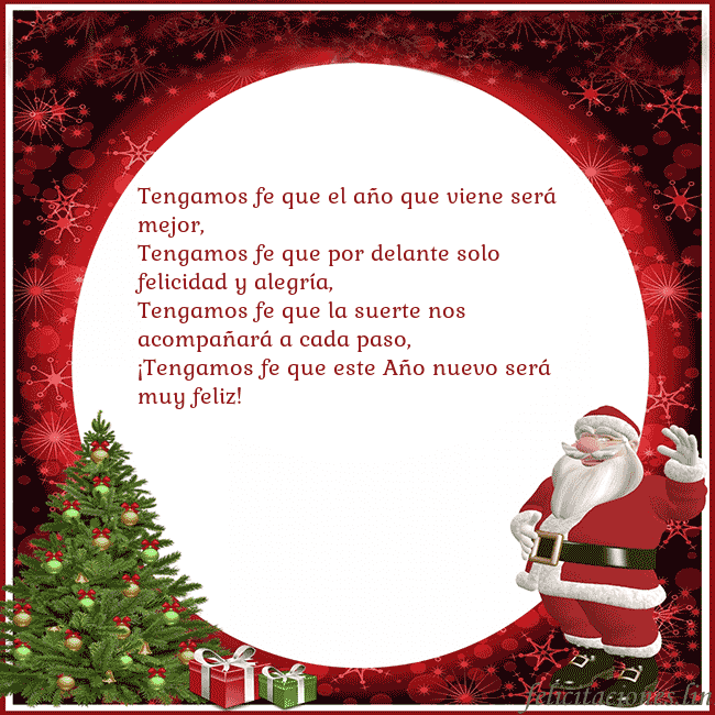 Tarjeta de felicitación con escarcha vieja y regalos Tengamos fe que el año que viene será mejor,
Tenga Tarjeta de felicitación con escarcha vieja y regalos