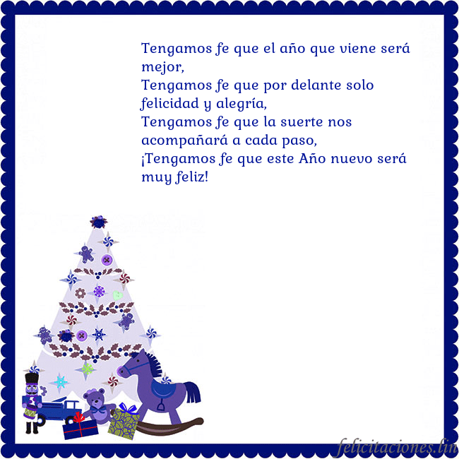 Tarjeta de felicitación con un árbol de Navidad y El Cascanueces Tengamos fe que el año que viene será mejor,
Tenga Tarjeta de felicitación con un árbol de Navidad y El Cascanueces