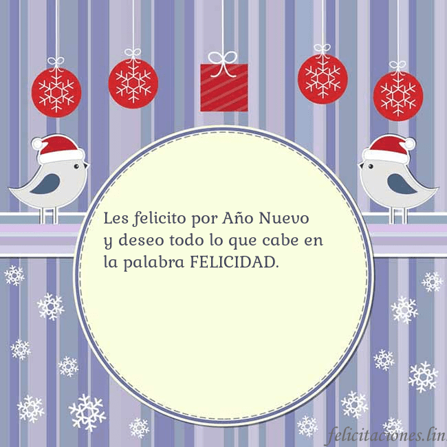 Tarjeta con pájaros navideños