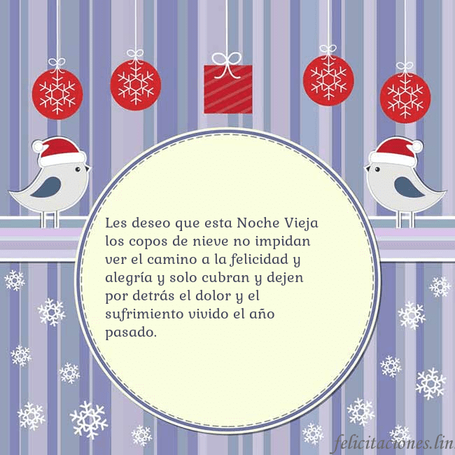 Tarjeta con pájaros navideños