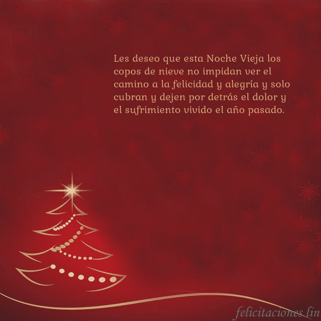 Tarjeta de Navidad roja con árbol de Navidad dorado