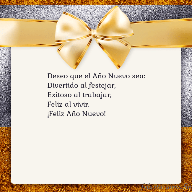 Tarjeta con una gran cinta dorada