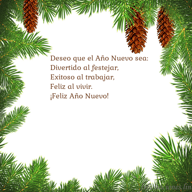 Tarjeta con conos de abeto