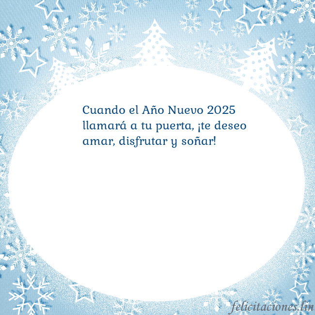 Tarjeta con abetos y copos de nieve