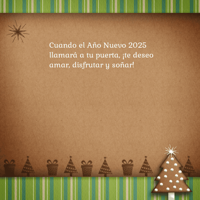 Tarjeta con un árbol de pan de jengibre