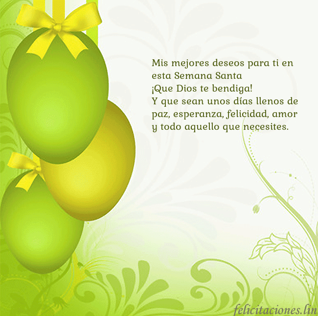 Tarjetas electrónicas de Pascua 3 Mis mejores deseos para ti en esta Semana Santa
¡Q Tarjetas electrónicas de Pascua 3