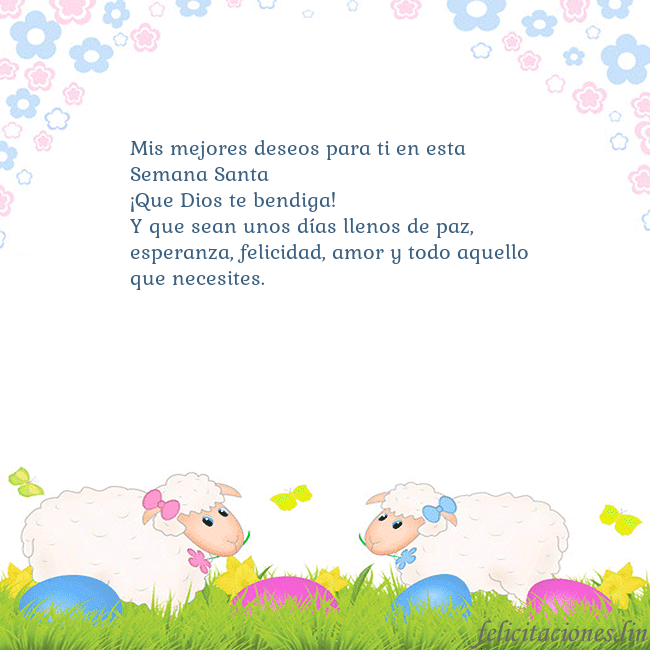 Tarjetas electrónicas de Pascua 10 Mis mejores deseos para ti en esta Semana Santa
¡Q Tarjetas electrónicas de Pascua 10