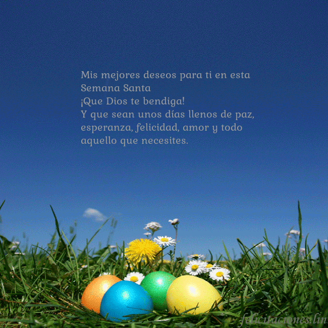 Tarjetas electrónicas de Pascua 12 Mis mejores deseos para ti en esta Semana Santa
¡Q Tarjetas electrónicas de Pascua 12