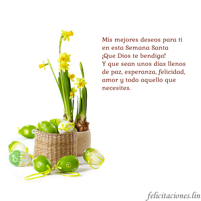 Tarjetas electrónicas de Pascua 2021 Mis mejores deseos para ti en esta Semana Santa
¡Q Tarjetas electrónicas de Pascua 2021