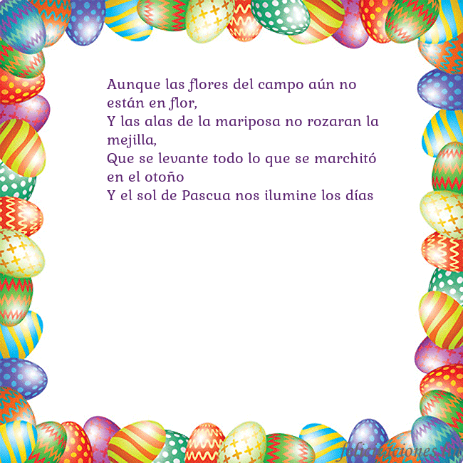 Tarjetas electrónicas de Pascua 6 Aunque las flores del campo aún no están en flor,
Tarjetas electrónicas de Pascua 6