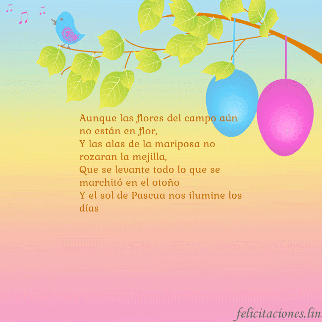 Tarjetas electrónicas de Pascua 14 Aunque las flores del campo aún no están en flor,
Tarjetas electrónicas de Pascua 14