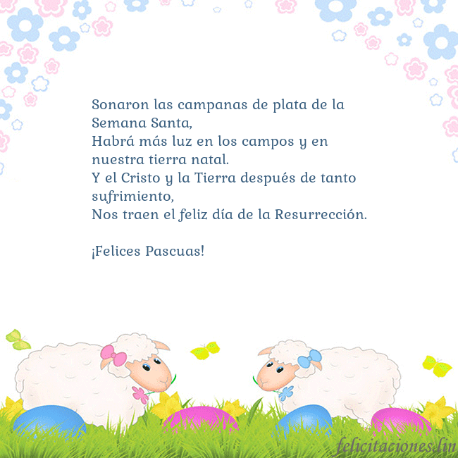 Tarjetas electrónicas de Pascua 10 Sonaron las campanas de plata de la Semana Santa,
Tarjetas electrónicas de Pascua 10