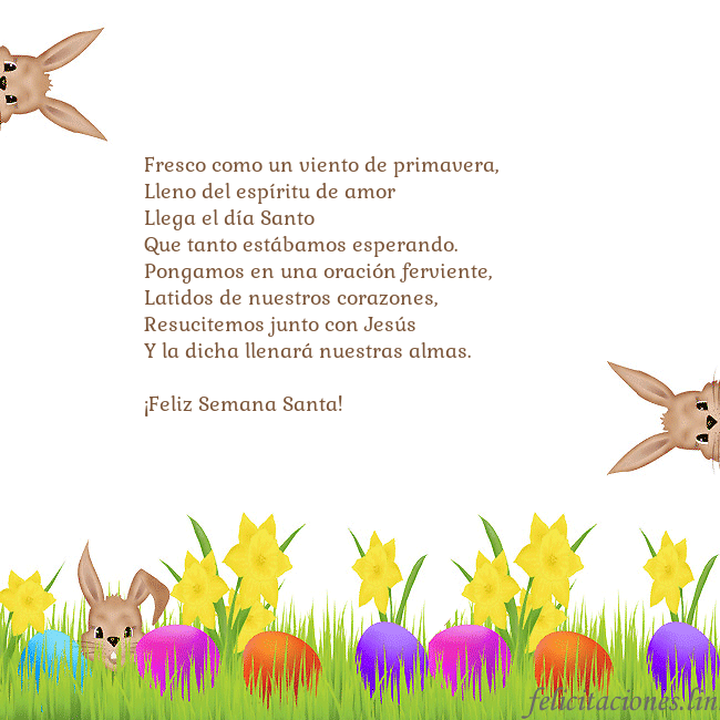 Tarjetas electrónicas de Pascua 8 Fresco como un viento de primavera,
Lleno del espí Tarjetas electrónicas de Pascua 8