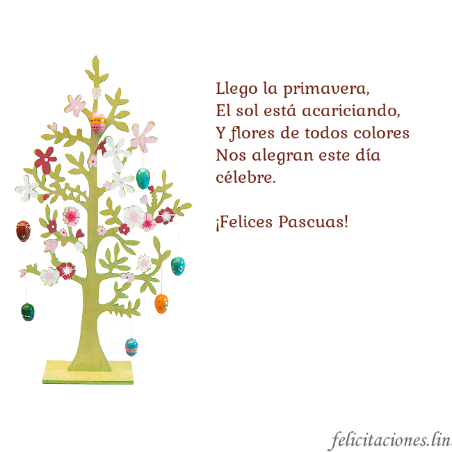 Tarjetas electrónicas de Pascua 1 Llego la primavera,
El sol está acariciando,
Y flo Tarjetas electrónicas de Pascua 1