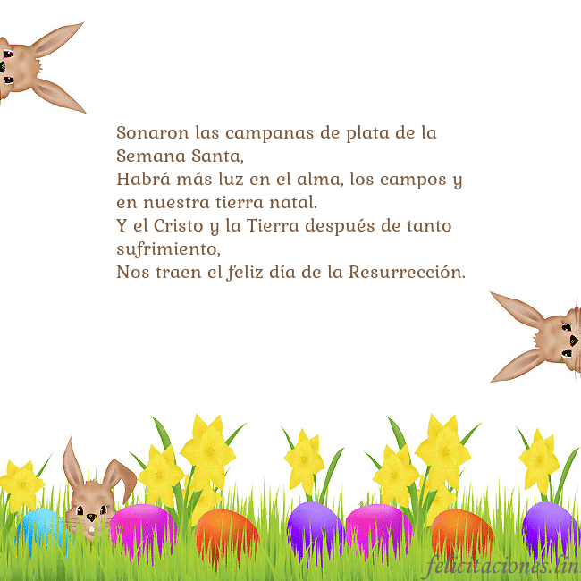 Tarjetas electrónicas de Pascua 8
Sonaron las campanas de plata de la Semana Santa, Tarjetas electrónicas de Pascua 8