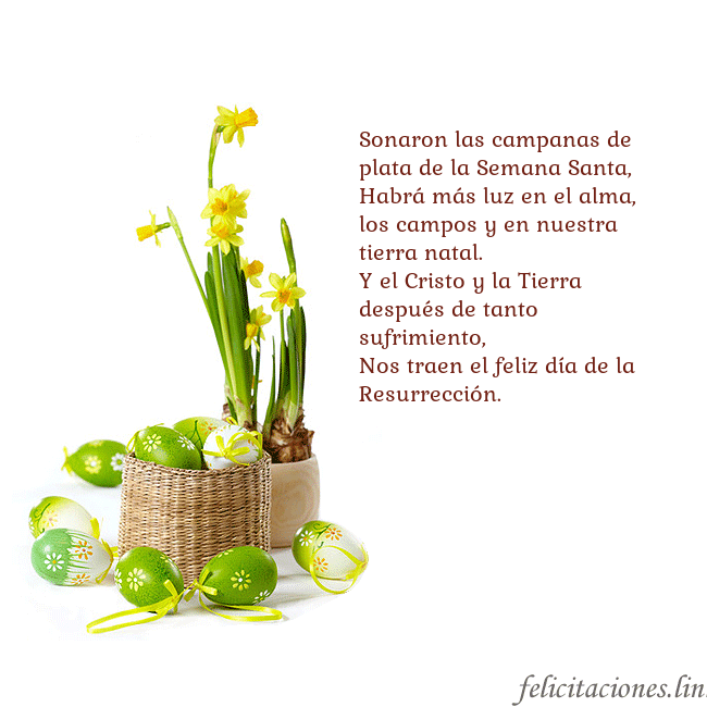 Tarjetas electrónicas de Pascua 2021
Sonaron las campanas de plata de la Semana Santa, Tarjetas electrónicas de Pascua 2021