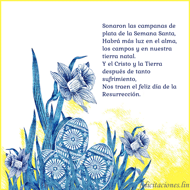 Tarjetas electrónicas de Pascua 16
Sonaron las campanas de plata de la Semana Santa, Tarjetas electrónicas de Pascua 16